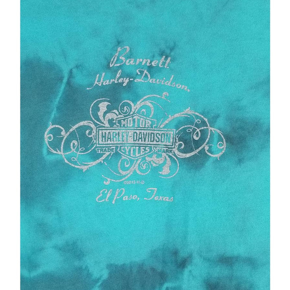Harley Davidson Blue Tye Dye Shirt Size 1x - Picture 3 of 5